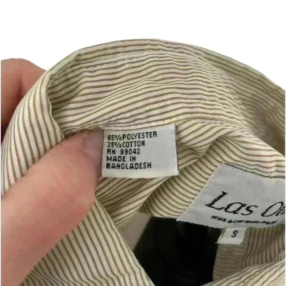 Las Olas Men’s Small Button Down Shirt Elephant Patches and Gold Accents - Picture 8 of 9